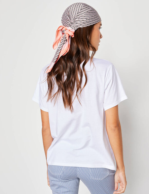 T-shirt "loose" en coton, uni (blanc) T-shirt "loose" en coton, uni (blanc)
